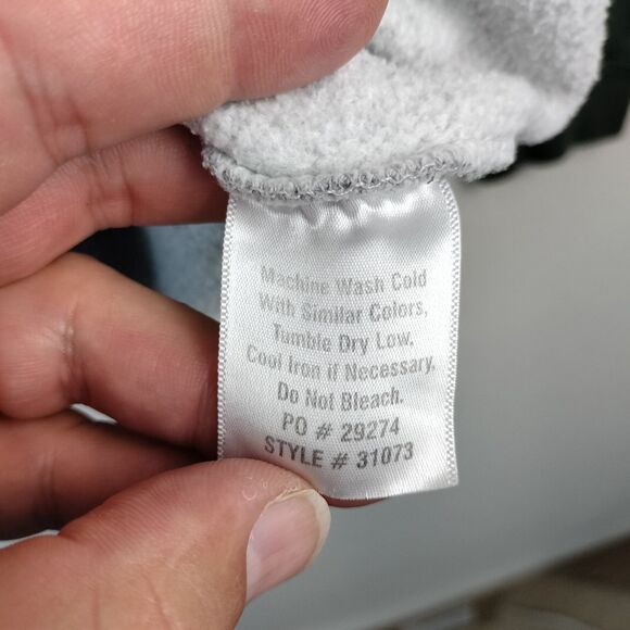 Michigan State Spartans Hoodie Sweatshirt Mens M Green Gray Ouray Spellout VTG - Picture 13 of 15